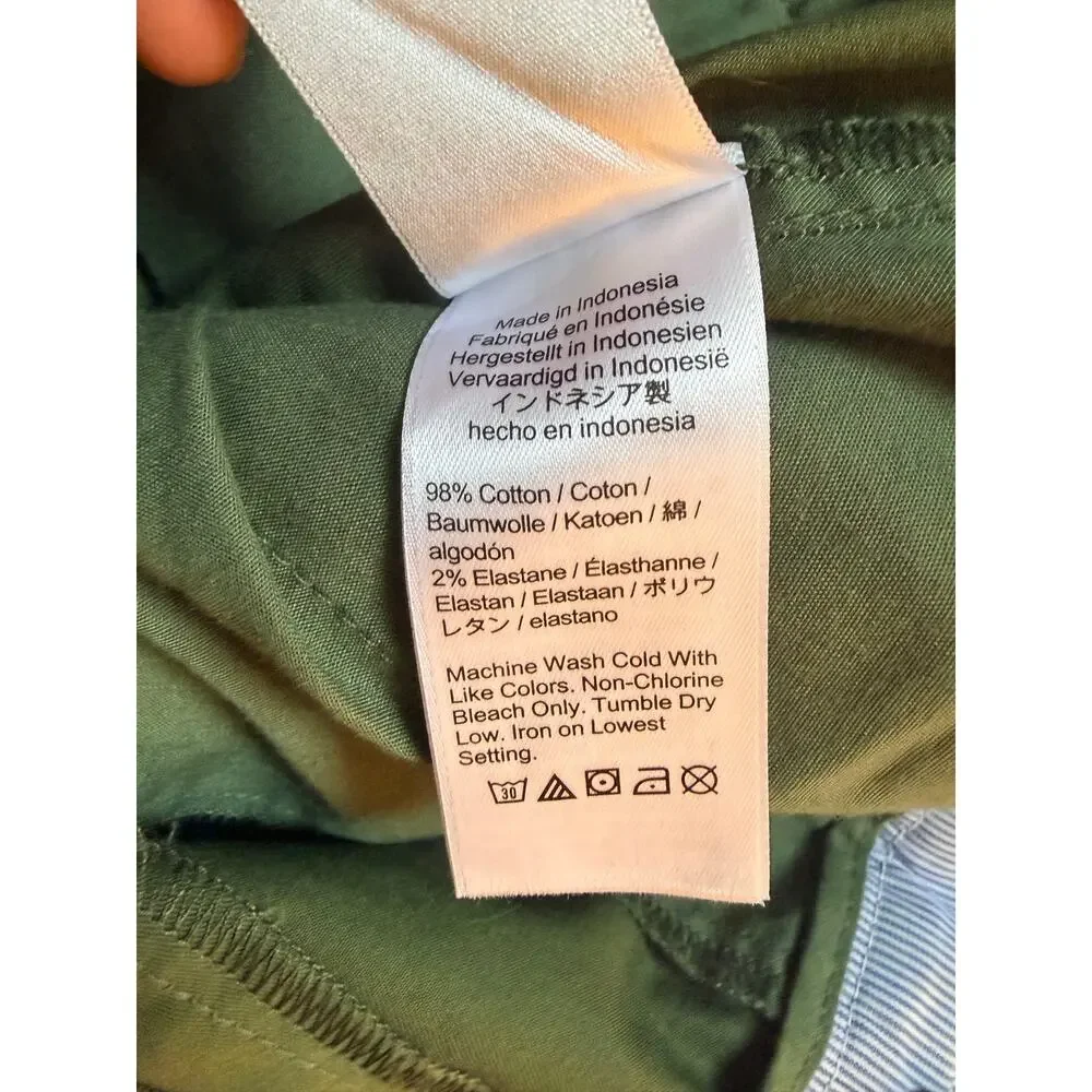 NWT J.Crew Slim Boyfriend Chino Pants Olive Green Size 30 AV254